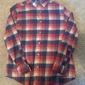 Vineyard Vines Red and Blue Plaid Shirt